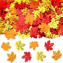 MARFOREVER Fall Maple Leaf Confetti Autumn Colors Party Decorations