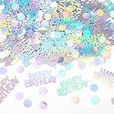 MARFOREVER Iridescent Happy Birthday Confetti Birthday Party Decorations