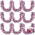 MARFOREVER Patriotic Metallic Tinsel Twist Garland Party Decorations