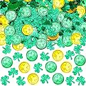 MARFOREVER St. Patrick's Day Shamrock Confetti Table Centerpiece Decoration