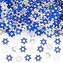MARFOREVER Star of David Glitter Confetti Hanukkah Party Table Decorations