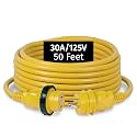 Marinco 30A 125V Shore Power Cordset, 50 ft, Yellow