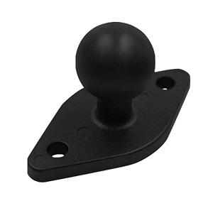 marine aluminum 13939 ball adapter base with amps diamand plate for all industry standard 1 inch  25mm  b size socket arm compatible with ram arkon ibolt and more diamand