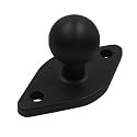 Marine Aluminum 1'' Ball Adapter Base with AMPS Diamand Plate for All Industry Standard 1 inch / 25mm / B Size Socket Arm, Compatible with RAM, Arkon, iBolt and More (Diamand)