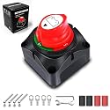 Marine Battery Disconnect Switch, 275A ON/Off 2-Way, Heavy Duty 12-48V Waterproof Power Kill Switch for Boat RV Car, Battery Isolator with 3/8" Terminals