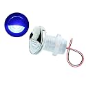 Marine Boat Courtesy Lights LED Step Light Stainless Steel Waterproof Flush Mounted 12 Volts 2 Pieces (Blue)