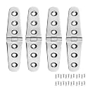 Marine Boat Strap Hinges Stainless Steel, 6 inch x 1.18 inch(152 x 30mm), No Noise, Sturdy, 316 Stainless Steel with Screws (4 PCS)