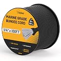 Marine Bungee Cord Heavy Duty Outdoor, 1/4" 100FT Elastic Roll