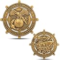 Marine Corps Challenge Coin, Double-Sided Eagle Globe Anchor Tribute