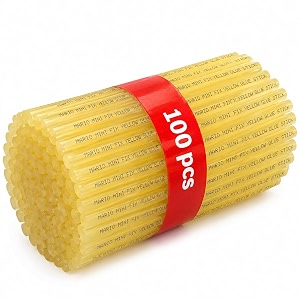 mario mini yellow 7mm hot melt glue sticks for 20w glue gun 100 pcs  strong adhesive for diy art amp craft repairs  mini glue gun sticks