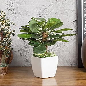 market 99 artificial green flower with vase plants for home decor  table top decoration pots  showpiece for dinning table living room bedroom wedding birthday and office desk