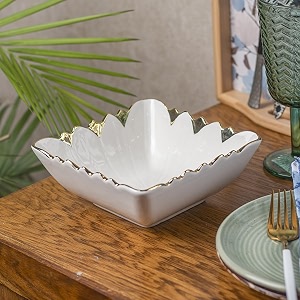 market 99 antique off-white ceramic square serving dish  katori bowls for vegetables soup salad amp gujiya  festive serveware for holi diwali eid amp everyday dining table presentation
