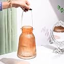 MARKET 99 Orange Glass T-Light Candle Holder | Cylindrical Tealight Stand with Stripe Design &amp; Matte Look | Decorative Votive for Diwali, Dining Table, Bedroom, Wedding &amp; Festive Gifting