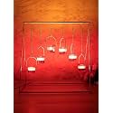 Market99 Hanging Votive T-Light Holder with 6 Golden Votives | Decorative Metal Tealight Stand for Living Room, Bedroom, Office & Balcony | Elegant Candle Holder for Festive Seasons, Events & Gifting