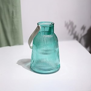 market 99 blue glass t-light candle holder  cylindrical tealight stand with elegant stripe design amp matte finish  decorative votive for diwali dining table bedroom wedding amp festive gifting