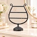 MARKET 99 Black Jewellery Holder Rack Tower | Stylish Organizer for Rings, Earrings &amp; Bracelets | Functional and Decorative Display Stand for Dressing Table, Vanity &amp; Home Storage Solution