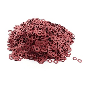 m10 x 12mm x 1mm fiber washers insulating flat red paper washers sealing washers gaskets - pack of 1000 pcs