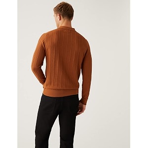 Marks Spencer Cotton Modal Textured Knitted