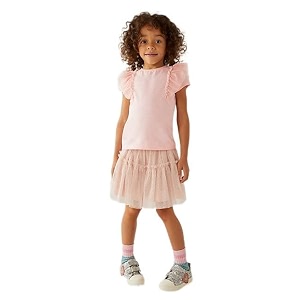 Marks Spencer Girls Solid Cotton Round