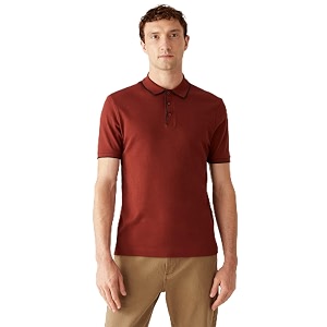 Marks Spencer Mens Solid Cotton Collared