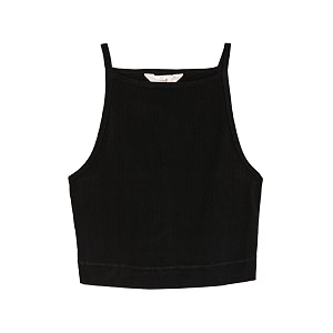 marks amp spencer rosie womens solid polyester blend square neck regular fit crop top