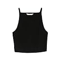 Marks & Spencer Rosie Womens Solid Polyester Blend Square Neck Regular Fit Crop Top