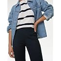 Marks amp Spencer Solid Viscose Womens Straight