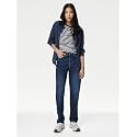 Marks &amp; Spencer Womens Light Wash High Rise Boyfriend Fit Jeans