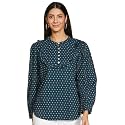 Marks amp Spencer Womens Printed Cotton V-Neck
