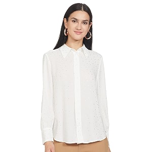 Marks Spencer Womens Printed Polyester Collared