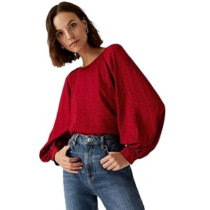 Marks Spencer Womens Printed Viscose Crew