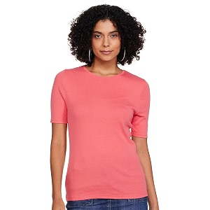 Marks Spencer Womens Solid Cotton Crew