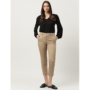 Marks Spencer Womens Solid Mid Rise