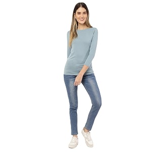 marks amp spencer womens solid slim fit t-shirt