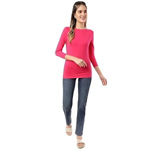 marks amp spencer womens solid slim fit t-shirt