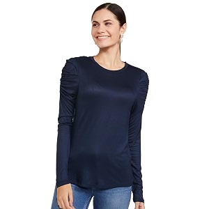 Marks Spencer Womens Solid Viscose Crew
