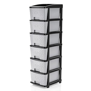 markwell chest of drawers  versatile drawer storage organizer amp organisers storage box for ideal for neat and tidy storage solutions plastic drawers storage greyampblack 6xl38d x 30w x 1163h cm