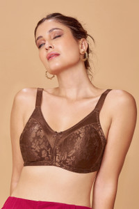 Maroon Women Minimizer Non Padded Bra Brown