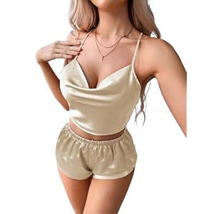 Marquisa Satin Flare Sexy pajama setSilk night