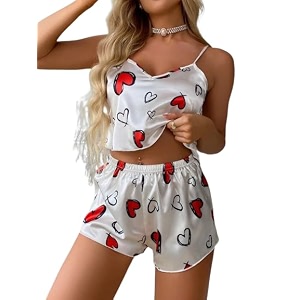 Satin Flare Sexy Pajama SetSilk Night Dress