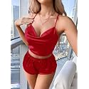 Satin Flare Sexy Pajama SetSilk Night Dress