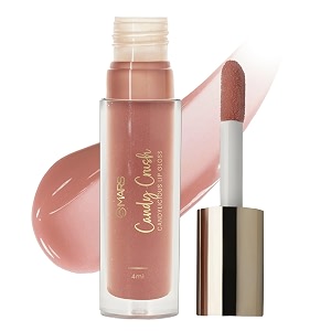 mars candylicious sheer lip gloss for women  hydrating amp high shine  lightweight  non-sticky  enriched with vitamin-e hyaluronic acid amp avocado ester 40ml 01-candy crush