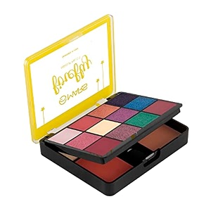 mars firefly makeup kit with 12 eyeshadowshighlighter blusher and bronzer highly pigmented  free applicator amp mirror  eye and face palette for women 260 gm shade-1