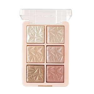 mars glowzilla 6 colour highlighter palette  ultra blendable amp long lasting  blinding glow 120gm shade-02