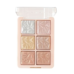 mars glowzilla 6 colour highlighter palette  ultra blendable amp long lasting  blinding glow 120gm shade-01