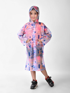 mars infiniti graphic print girls raincoat