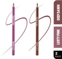 MARS Matte Lip Liner | Smooth Application, Long Lasting & Travel friendly Lip Pencil (LUSTY PINK + DEEP DAWN)