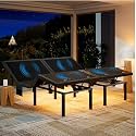 Marsail NS2 Pro Split King Adjustable Bed Base with Massage-Smart Dual Motor Bed Frame with Wireless Remote or App Control, 3-Min Assembly, Zero Gravity&amp;Anti-Snore Modes, Under Bed Lighting