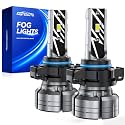 Marsauto 5201/5202 LED Fog Light Bulbs, 14,000LM 6500K White 5202 LED Bulbs, 70000HRS Lifespan 5201 PS24W Fog Lights for Trucks, SUV, Non-polarity Play and Plug, Pack of 2