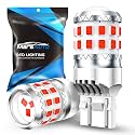 Marsauto Upgraded 7443 7440 Red LED Bulbs for Brake Tail Lights, T20 W21W 7441 7444 LED Replacement with Projector for Parking Stop Signal Lights, 500% Brighter Pack of 2